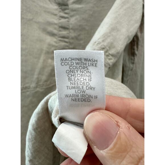 J.JILL | Love Linen Beige Long Sleeve Tunic Top 100% Linen | XL - Picture 8 of 8